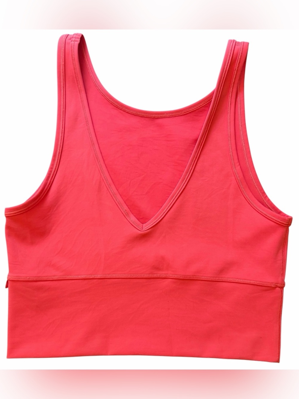Lululemon Athletica Power Pivot Reversible Everlux Crop Tank Top Pink Punch sz 8